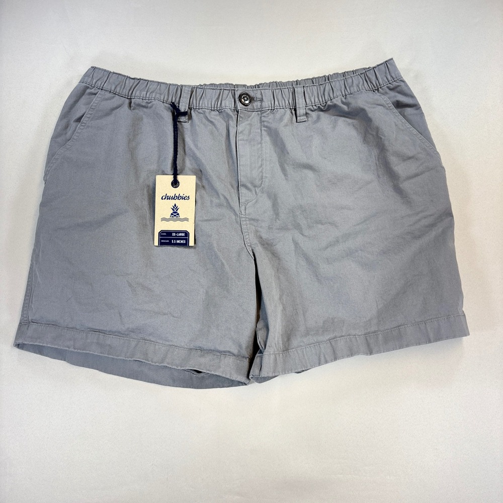 NEW Chubbies The Silver Linings Shorts Mens XXL Gray 5.5" Originals Twill